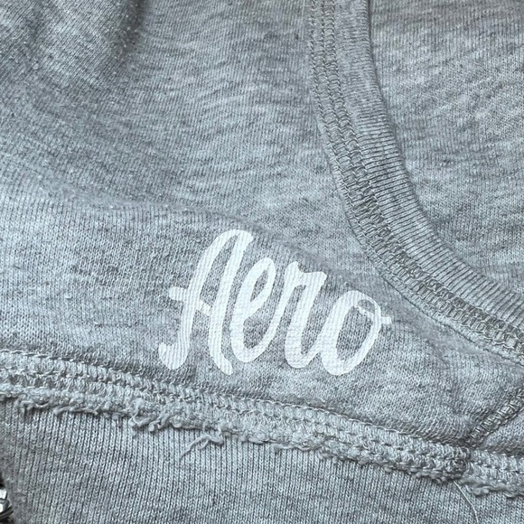 Aeropostale Sleeveless Zip Up Hoodie Womens XL Grey Sweatshirt California Casual - Picture 12 of 16